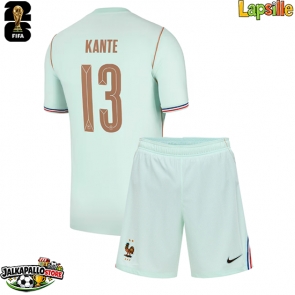Ranska Kante #13 Vieraspaita Lapsille MM-kisat 2026 Lyhythihainen (+ shortsit)